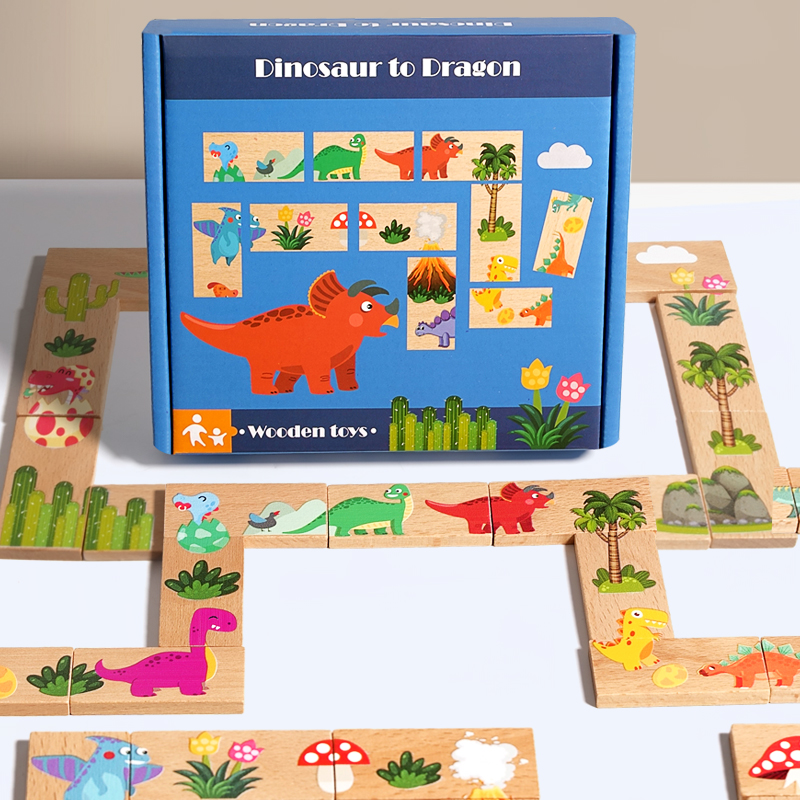 Board Game For Kids - Drewniane puzzle dla dzieci Cartoon wzór