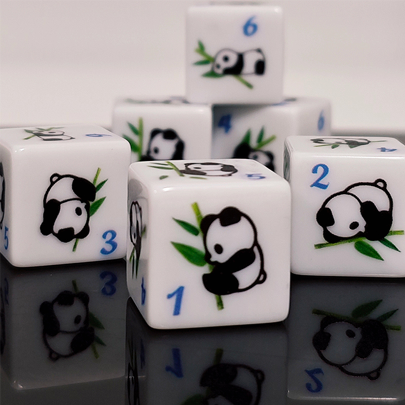 Board Game Print - Zestaw 6-stronnych kostek do gry z