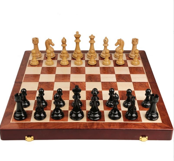 Board Game Logo - Drewniany zestaw szachowy 3 w 1,