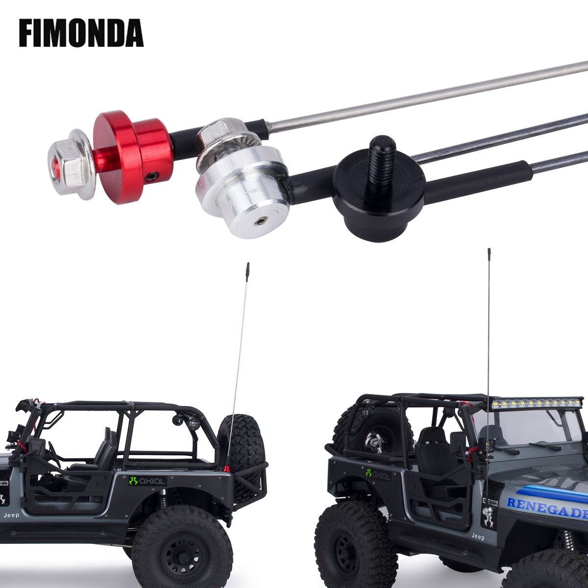 Tamiya Model Rc Car - 50cm metalowa regulowana antena symulacyjna z